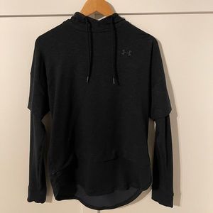 Women’s Small Under Armour black hoodie throw over (hooded)